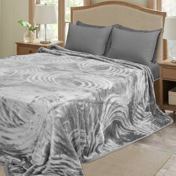 Κουβέρτα Βελουτέ Υπέρδιπλη Cobertor Emb Gray Lino Home