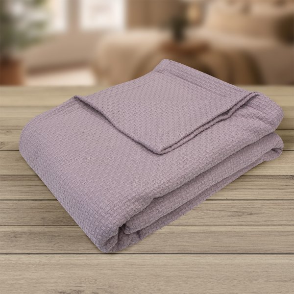 Κουβέρτα Πικέ Γίγας Felicita Lilac Lino Home