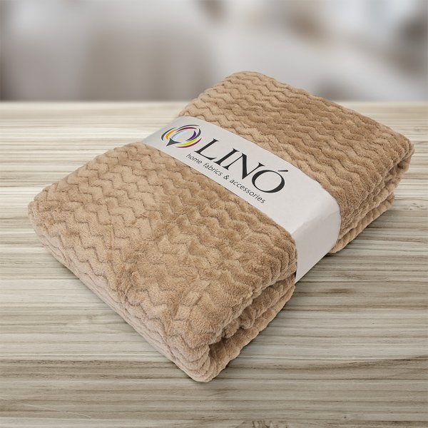 Κουβέρτα Fleece Μονή Pelusa Taupe Lino Home