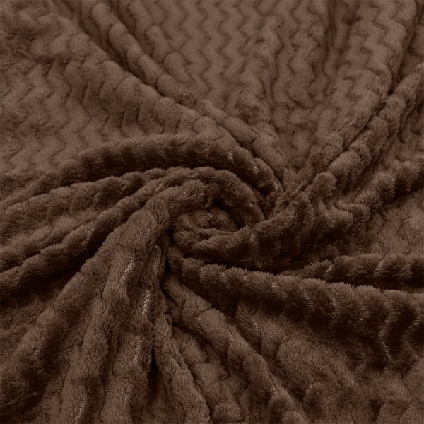 Κουβέρτα Fleece Μονή Pelusa Brown Lino Home