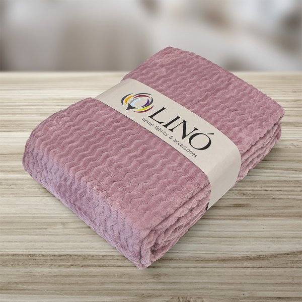 Κουβέρτα Fleece Μονή Pelusa Dark Pink Lino Home