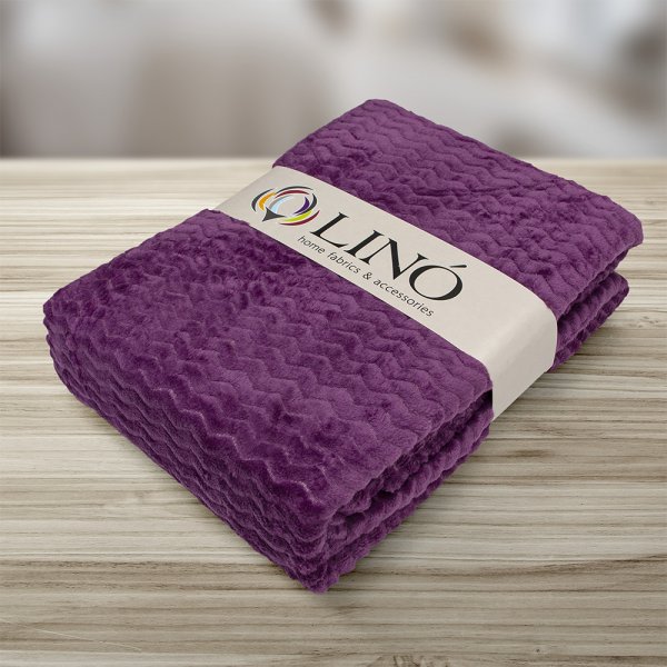 Κουβέρτα Fleece Μονή Pelusa Magenta Lino Home