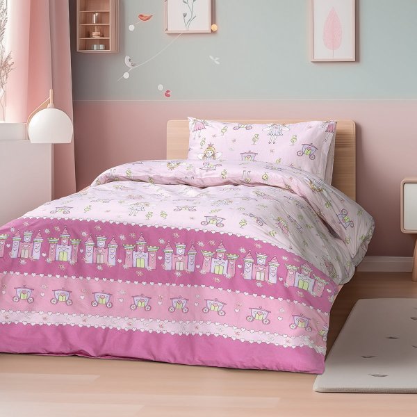 Σετ Σεντόνια Μονά Kastro Pink Lino Home