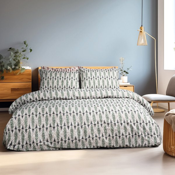 Σετ Σεντόνια Υπέρδιπλα Linear Olive Lino Home