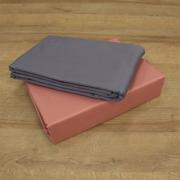 Σετ Σεντόνια Υπέρδιπλα Doble Coral-Gray Lino Home