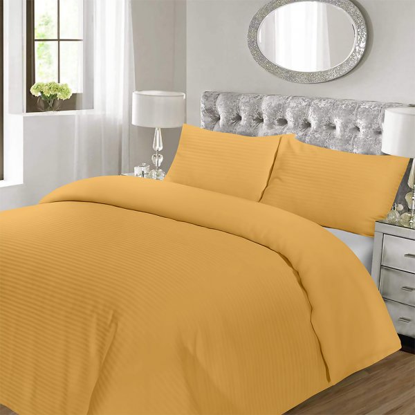 Παπλωματοθήκη Μονή Basko Stripe Honey Lino Home