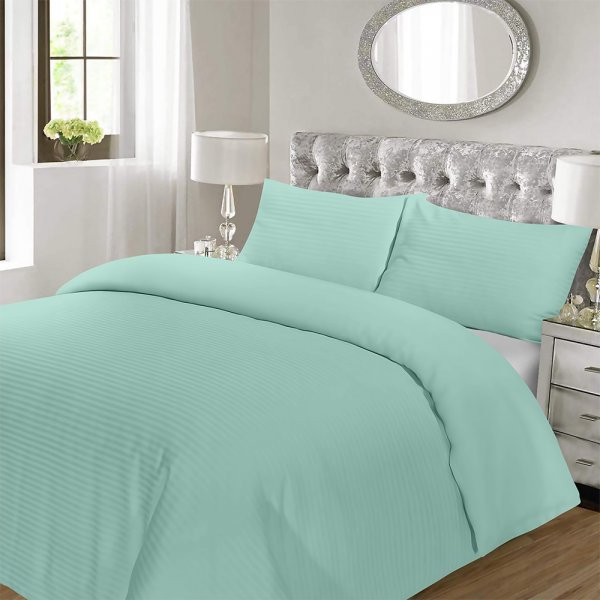 Παπλωματοθήκη Υπέρδιπλη Basko Stripe Mint Lino Home