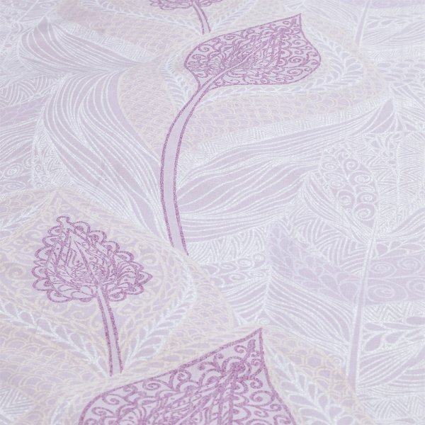 Σετ Παπλωματοθήκη Μονή Jacquard Mauve Lino Home