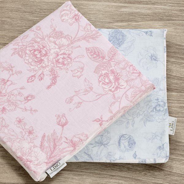 Σετ Παπλωματοθήκη Υπέρδιπλη Ville Pink Lino Home