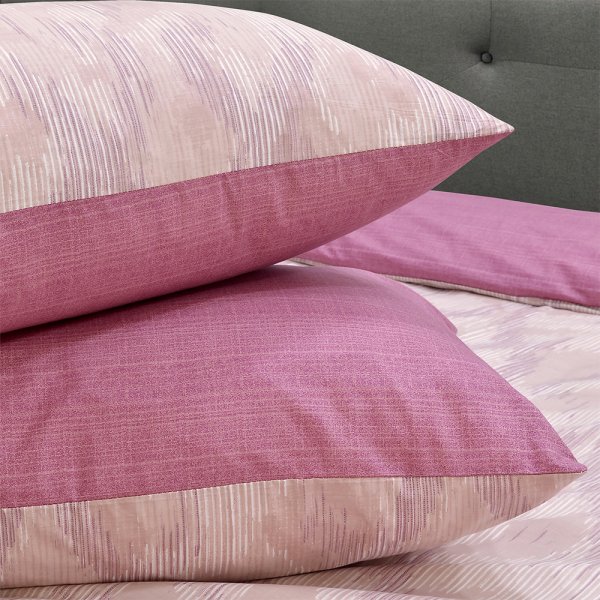 Σετ Παπλωματοθήκη Υπέρδιπλη Domingo Pink Lino Home