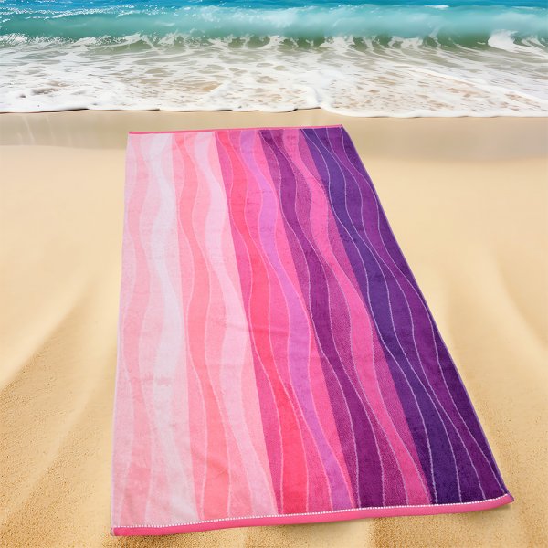 Πετσέτα Θαλάσσης Shades Of Wave Pink Lino Home