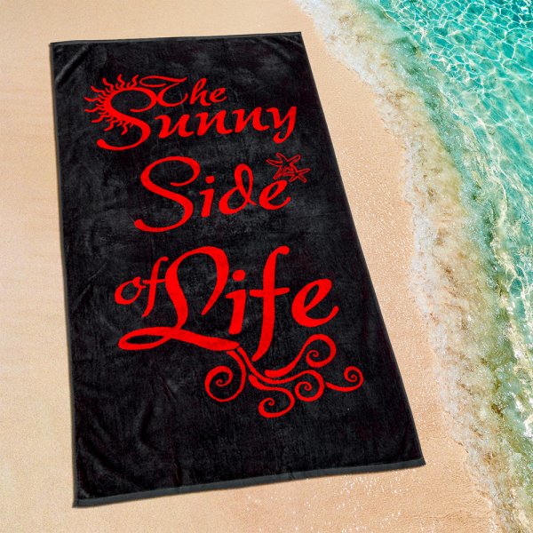 Πετσέτα Θαλάσσης Sunny Life Dark Gray/Red Lino Home