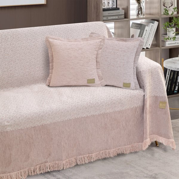 Διακοσμητική Μαξιλαροθήκη Angollo-Winter Pink Lino Home