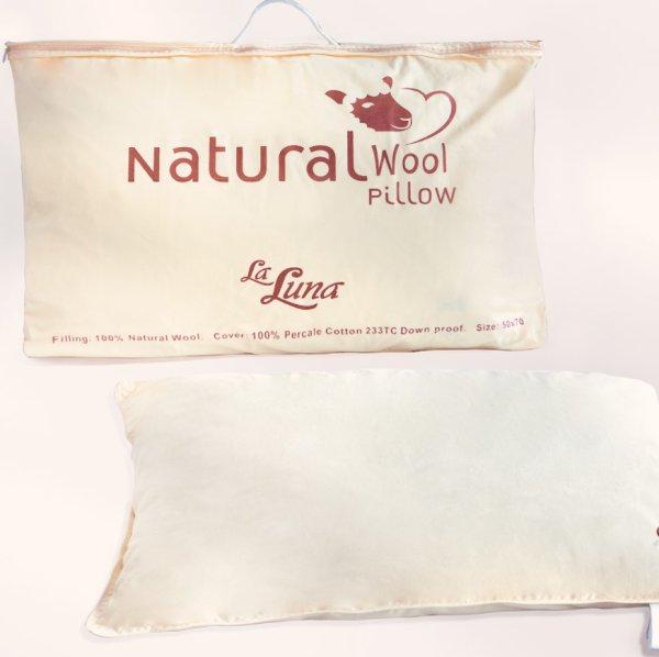 Μαξιλάρι Ύπνου Μάλλινο The Wool Natural Medium La Luna