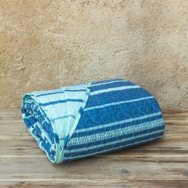 Κουβερλί Υπέρδιπλο Kilim Blue Kocoon