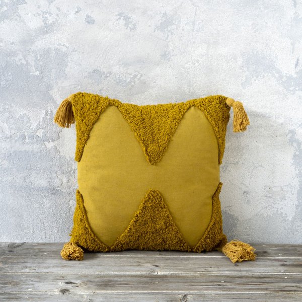 Διακοσμητικό Μαξιλάρι (45x45) Amadeo Mustard Beige Nima Home