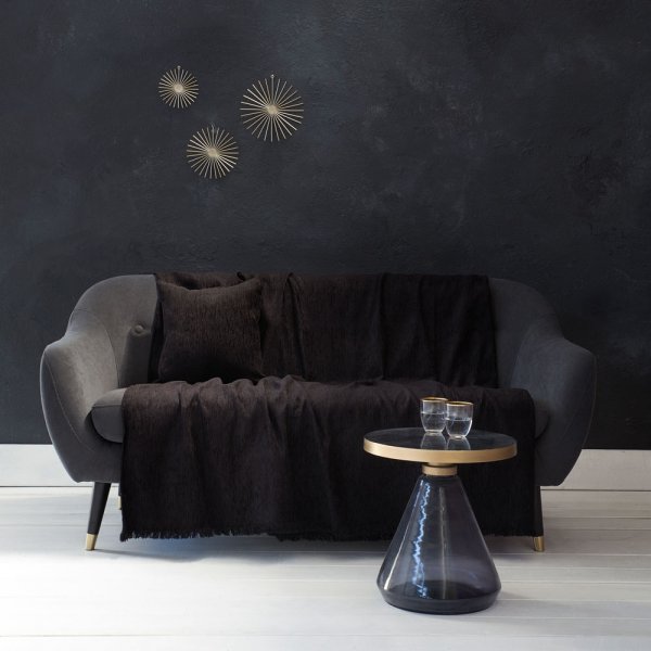 Ριχτάρι Πολυθρόνας (180x180) Velvety Black Nima Home