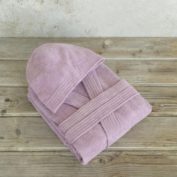 Μπουρνούζι Με Κουκούλα Zen Pale Mauve Nima Home