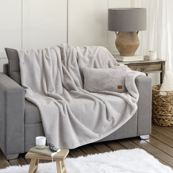 Αντιολισθητικό Ριχτάρι Διθέσιου (180x250) Snuggle Light Gray Nima Home