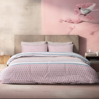 Σετ Σεντόνια Υπέρδιπλα Alio Old Pink Lino Home