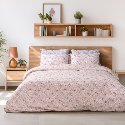 Σετ Σεντόνια Υπέρδιπλα Treasure Pink Lino Home