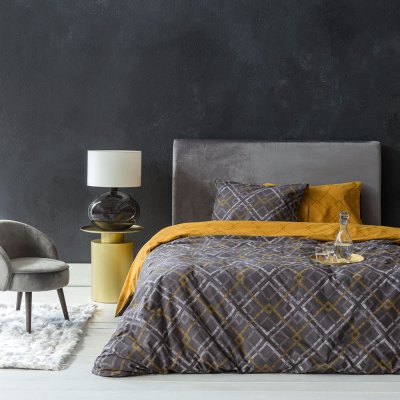 Σετ Σεντόνια Μονά Nobel Dark Gray Nima Home