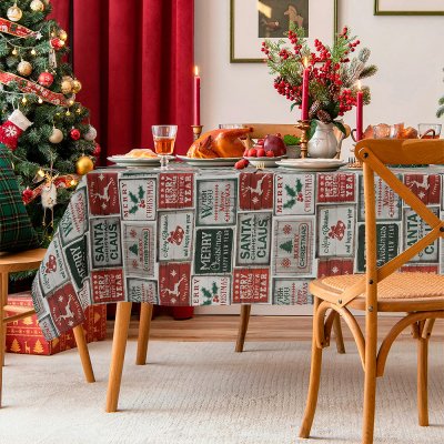 Χριστουγεννιάτικο Τραπεζομάντηλο (140x140) Christmas Vintage Lino Home