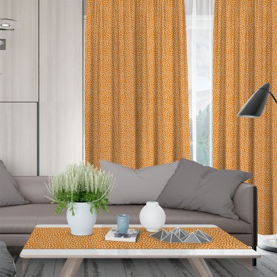 Κουρτίνα (150x275) Με Τρέσα Seed 201 Mustard Lino Home