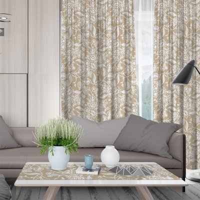 Κουρτίνα (150x275) Με Τρέσα Izal 101 Beige Lino Home