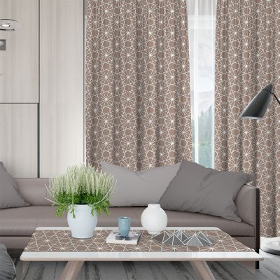 Κουρτίνα (150x275) Με Τρέσα Kenzo 102 Mocca Lino Home