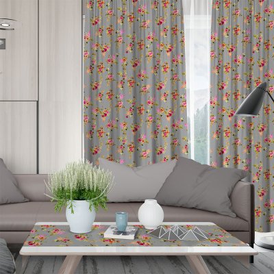 Κουρτίνα (150x275) Με Τρέσα Carla 801 Gray Lino Home