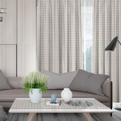 Κουρτίνα (150x275) Με Τρέσα Corteo 090 Mocca Lino Home