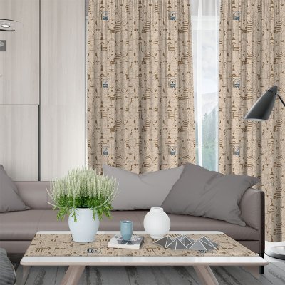 Κουρτίνα (150x275) Με Τρέσα Kau 101 Brown Lino Home