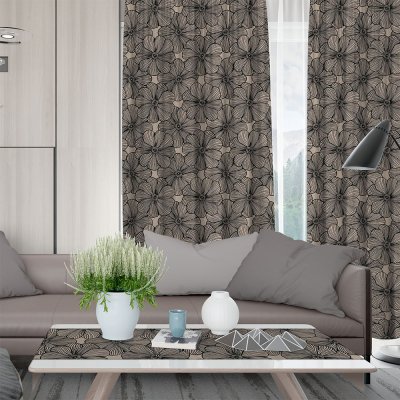 Κουρτίνα (150x275) Με Τρέσα Diva 850 Black Lino Home