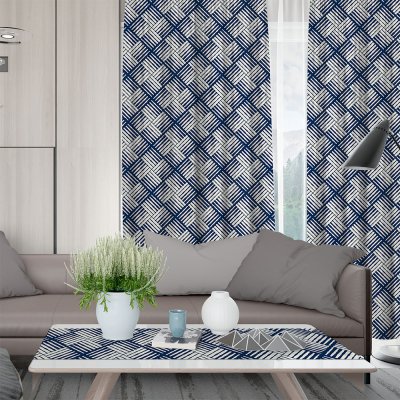 Κουρτίνα (150x275) Με Τρέσα Cest 601 Blue Lino Home