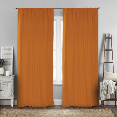 Κουρτίνα (140x280) Με Τρέσα Renas 106 Orange Lino Home