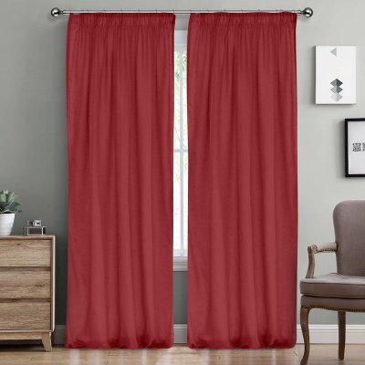 Κουρτίνα (145x295) Με Τρέσα Line 401 Red Lino Home