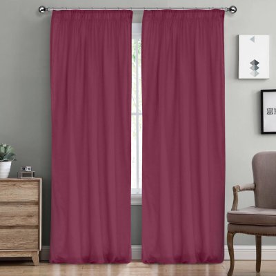 Κουρτίνα (145x295) Με Τρέσα Line 304 Burgundy Lino Home