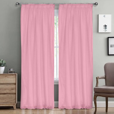 Κουρτίνα (145x295) Με Τρέσα Line 301 Pink Lino Home