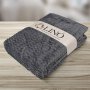 Κουβέρτα Fleece Μονή Pelusa Dark Gray Lino Home