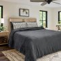 Κουβέρτα Fleece Μονή Pelusa Dark Gray Lino Home