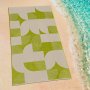 Πετσέτα Θαλάσσης Geometrico Light Gray/Green Lino Home