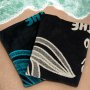 Πετσέτα Θαλάσσης Beach Time Black/White Lino Home