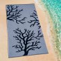 Πετσέτα Θαλάσσης Albero Black/Petrol Lino Home