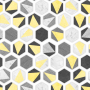 Διακοσμητική Μαξιλαροθήκη Hexagon 201 Yellow Lino Home